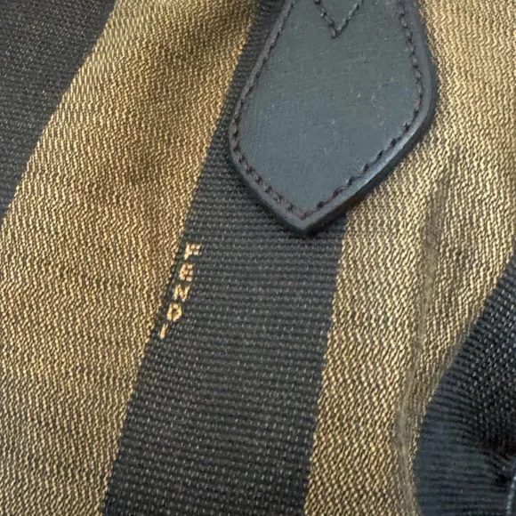 Fendi Striped Black and Brown Duffel Bag - Picture 6 of 15